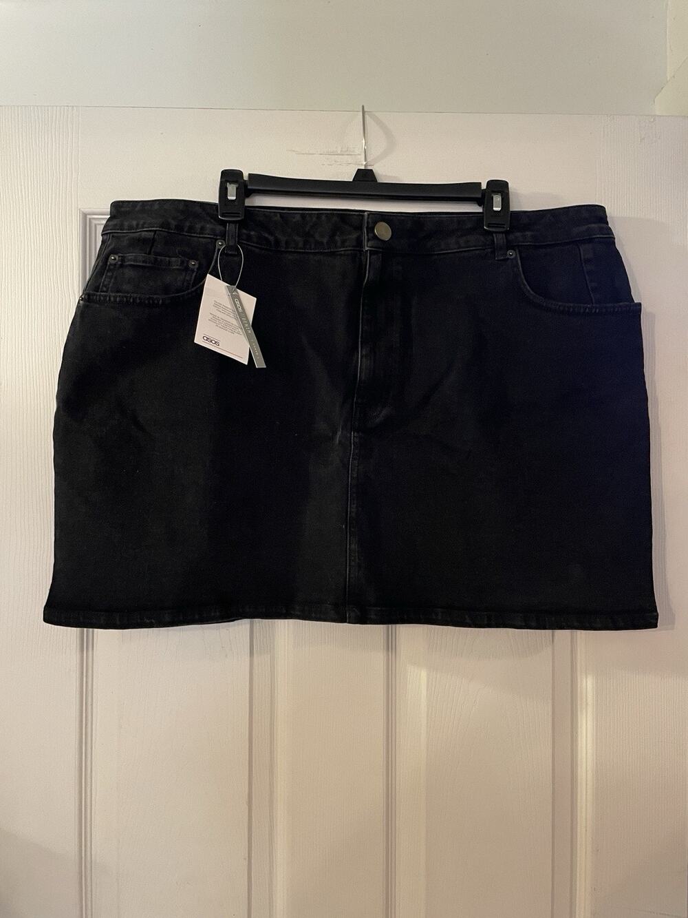 NWT ASOS Curve Denim Black Women’s Skirt UK22 US18
